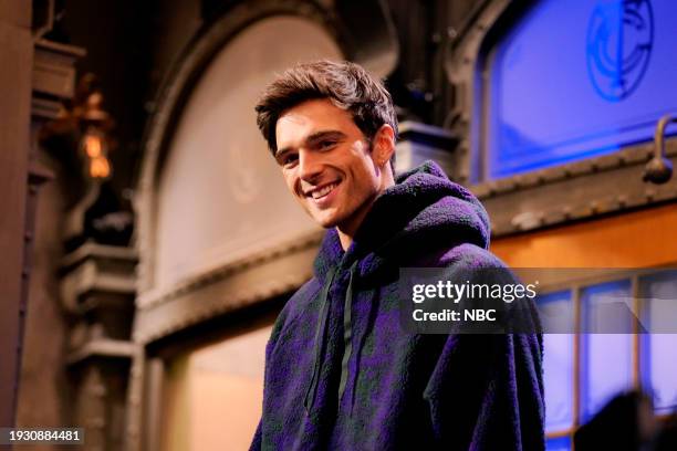 Jacob Elordi, Reneé Rapp" Episode 1853 -- Pictured: Host Jacob Elordi during Promos in Studio 8H on Tuesday, January 16, 2024 --