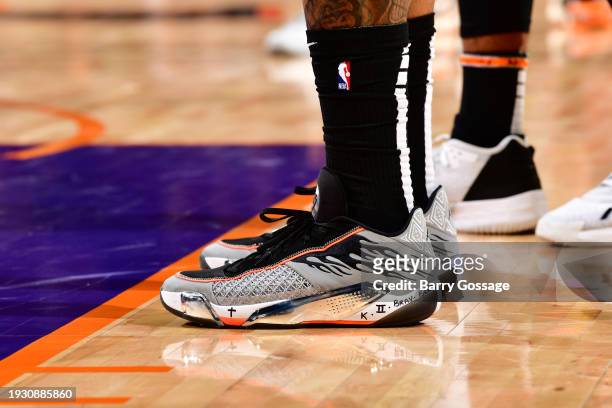 January 16: The sneakers worn by Bradley Beal of the Phoenix Suns during the game against the Sacramento Kings on January 16, 2024 at Footprint...