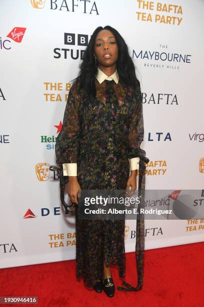 Jessica Williams attends The BAFTA Tea Party presented by Delta Air Lines, Virgin Atlantic and BBC Studios Los Angeles Productions at The Maybourne...