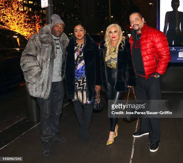 Treach, Cicely Evans, Coco Austin and Ice-T are seen attending the "Law & Order: Special Victims Unit" 25th anniversary celebration at Hudson Yards,...