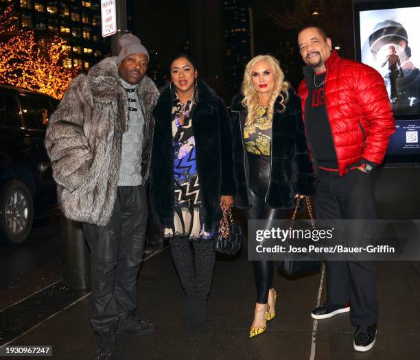 Treach, Cicely Evans, Coco Austin and Ice-T are seen attending the "Law & Order: Special Victims Unit" 25th anniversary celebration at Hudson Yards,...