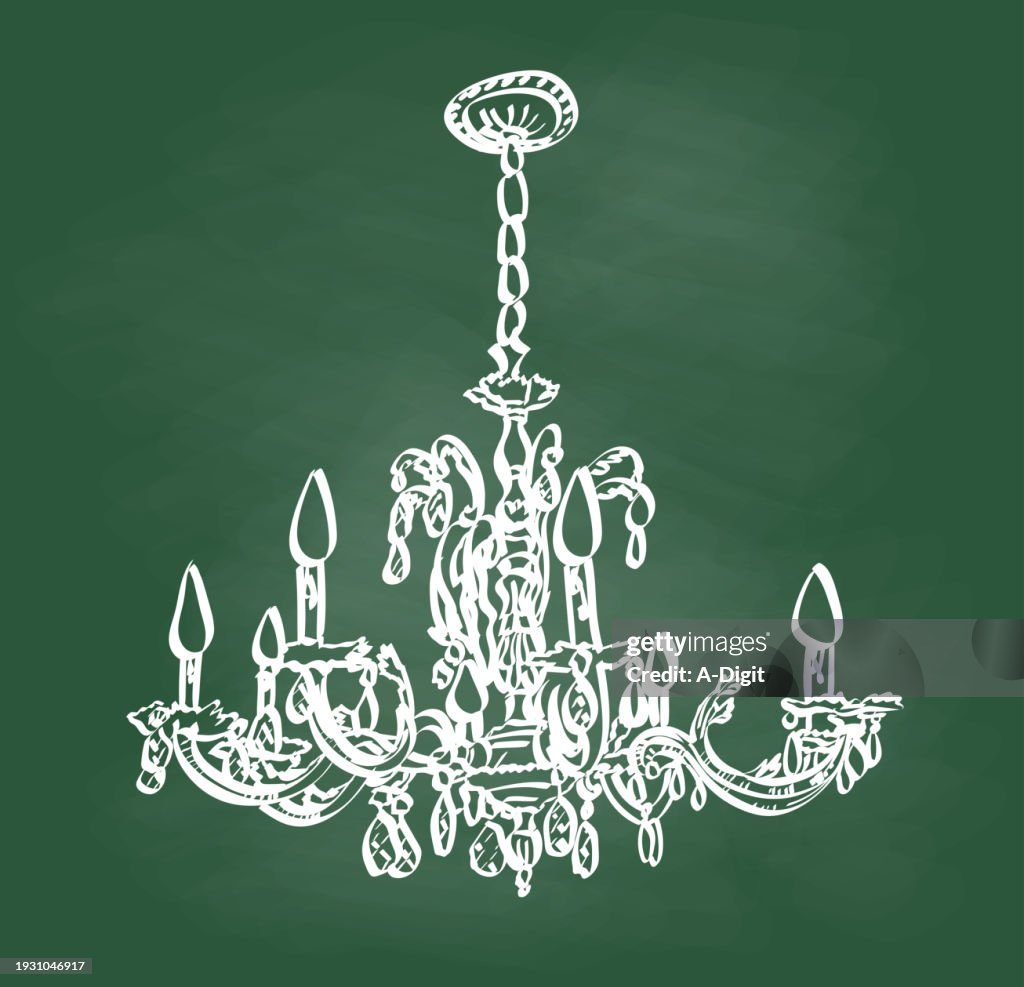 Chandelier Late 20th Century Chalkboard