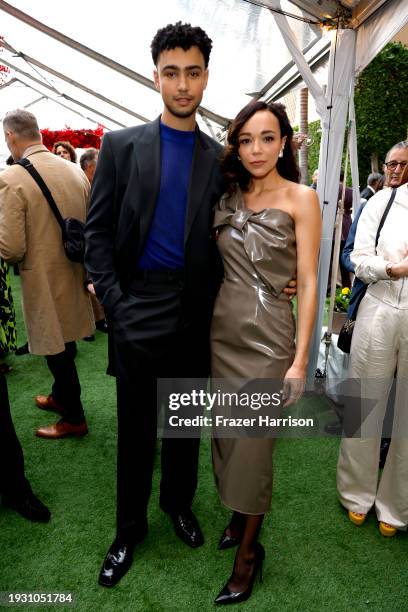 Archie Madekwe and Ashley Madekwe attend The BAFTA Tea Party presented by Delta Air Lines, Virgin Atlantic and BBC Studios Los Angeles Productions at...
