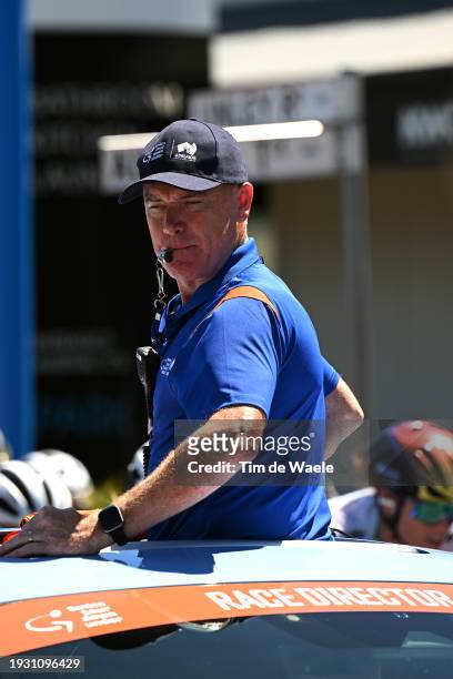 Stuart O'grady of Australia TDU Race Director prior to the 8th Santos Women's Tour Down Under 2024, Stage 3 a 93.4km stage from Adelaide to Willunga...