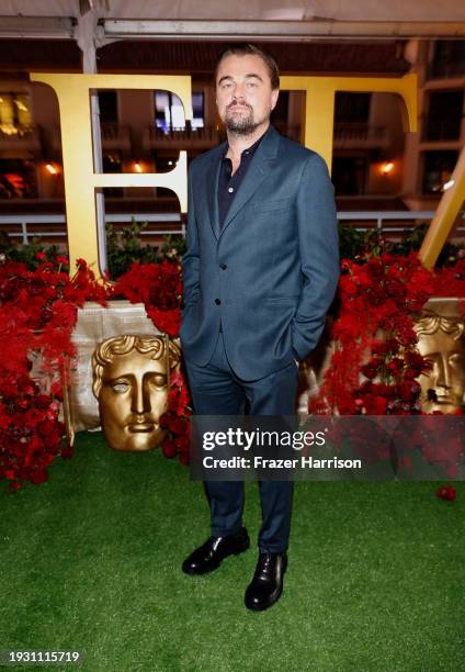 Leonardo DiCaprio attends The BAFTA Tea Party presented by Delta Air Lines, Virgin Atlantic and BBC Studios Los Angeles Productions at The Maybourne...