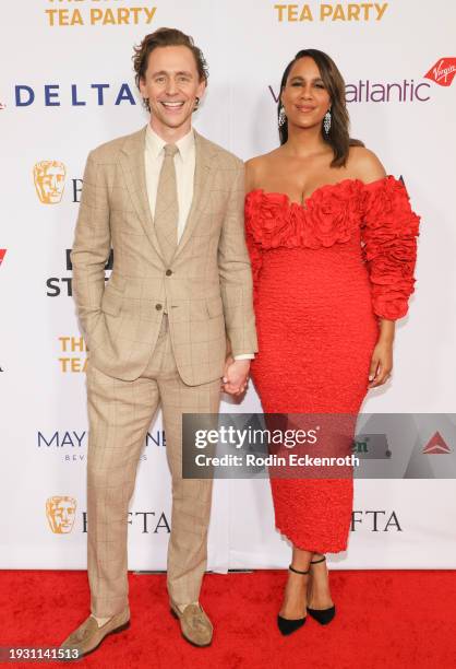 Tom Hiddleston and Zawe Ashton attend The 2024 BAFTA Tea Party at The Maybourne Beverly Hills on January 13, 2024 in Beverly Hills, California.