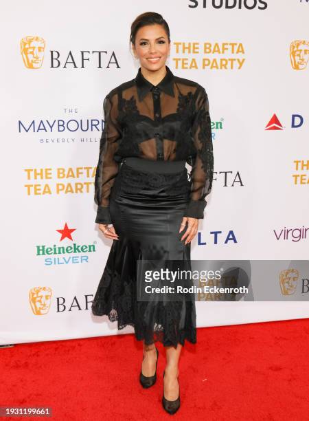 Eva Longoria attends The 2024 BAFTA Tea Party at The Maybourne Beverly Hills on January 13, 2024 in Beverly Hills, California.