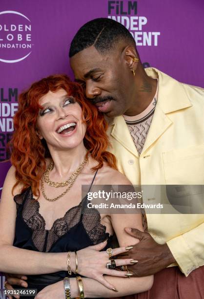 Actors Natasha Lyonne and Colman Domingo attend the Film Independent Presents An Evening With Colman Domingo event at the Billy Wilder Theater at The...