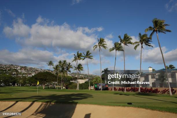 General view of the 16th hole during the third round of the Sony Open in Hawaii at Waialae Country Club on January 13, 2024 in Honolulu, Hawaii.