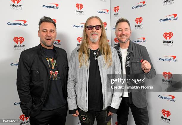 Booker, Jerry Cantrell of Alice in Chains and Stryker attend the 2024 iHeartRadio ALTer EGO Presented by Capital One at the Honda Center on January...