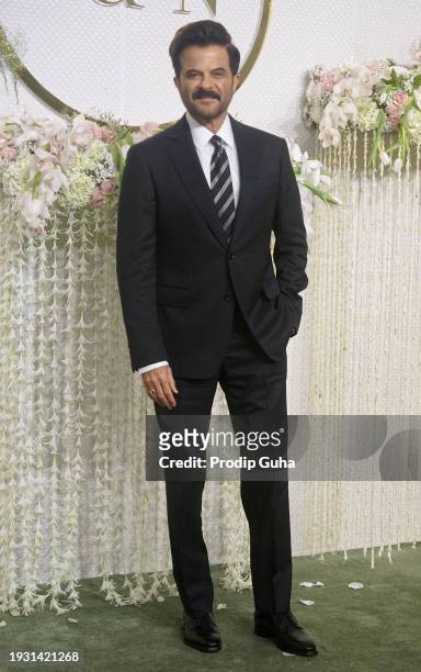Anil Kapoor attends the Nupur Shikhare and Ira Khan wedding reception on January 13, 2024 in Mumbai, India