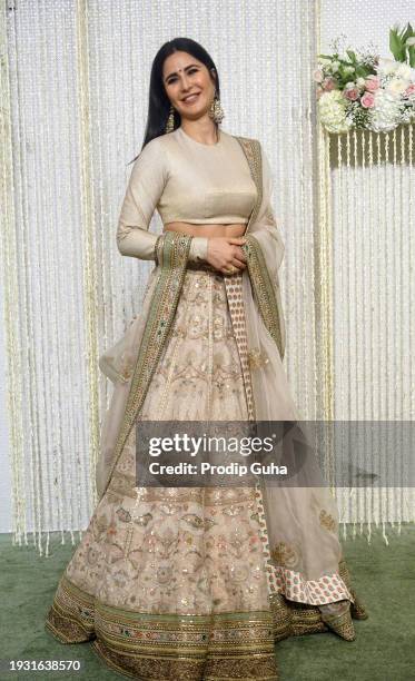 Katrina Kaif attends the Nupur Shikhare and Ira Khan wedding reception on January 13, 2024 in Mumbai, India.