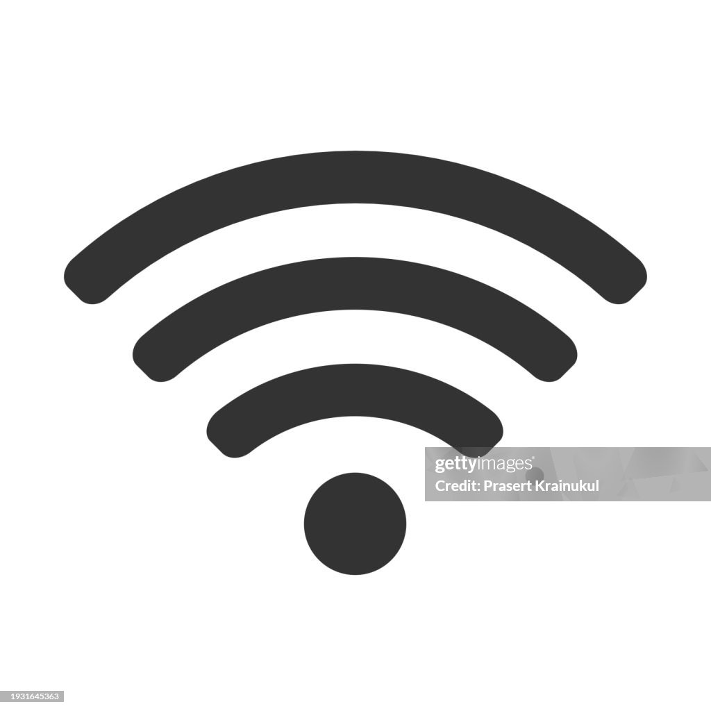 Wifi symbol signal connection.