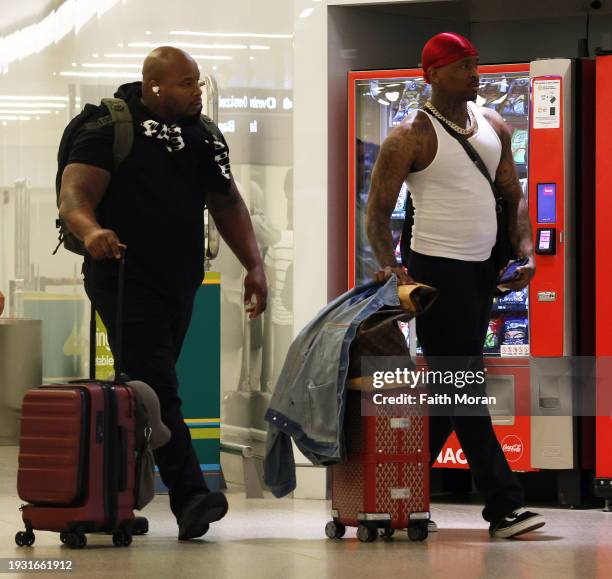 Arrives at Perth Airport on January 14 in Perth, Australia.