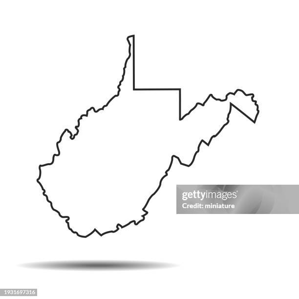 west virginia map - west-virginia-county-map stock illustrations