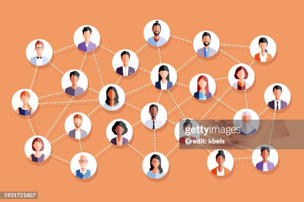 bildbanksillustrationer, clip art samt tecknat material och ikoner med social media networking - social network