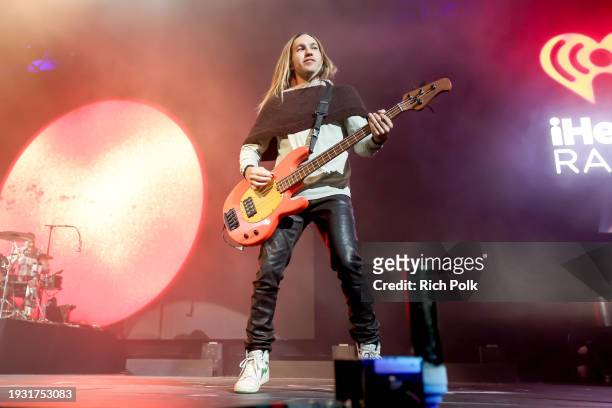 Pete Wentz of Fall Out Boy performs onstage at the 2024 iHeartRadio ALTer EGO Presented by Capital One at the Honda Center on January 13, 2024 in...