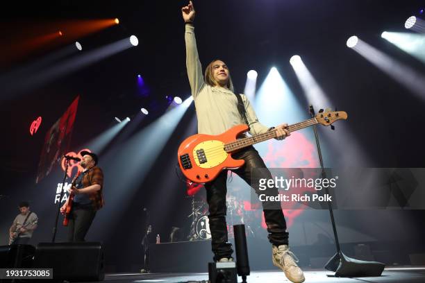 Pete Wentz of Fall Out Boy performs onstage at the 2024 iHeartRadio ALTer EGO Presented by Capital One at the Honda Center on January 13, 2024 in...