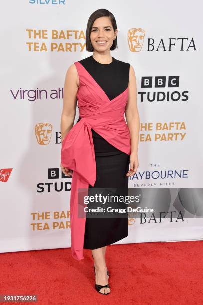 America Ferrera attends The 2024 BAFTA Tea Party at The Maybourne Beverly Hills on January 13, 2024 in Beverly Hills, California.