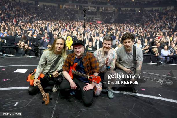 Pete Wentz, Patrick Stump, Andy Hurley and Joe Trohman of Fall Out Boy perform onstage at the 2024 iHeartRadio ALTer EGO Presented by Capital One at...