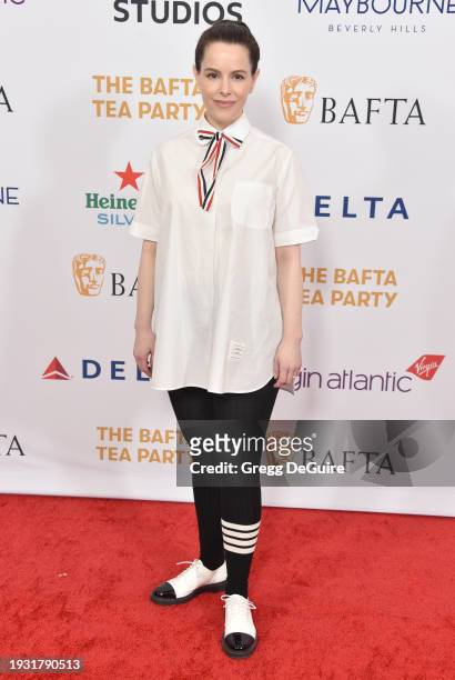 Emily Hampshire attends The 2024 BAFTA Tea Party at The Maybourne Beverly Hills on January 13, 2024 in Beverly Hills, California.