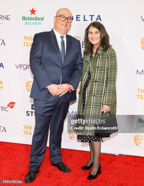 Peter Sohn and Denise Ream attend The 2024 BAFTA Tea Party at The Maybourne Beverly Hills on January 13, 2024 in Beverly Hills, California.