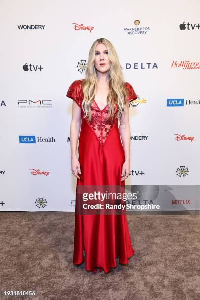 Lily Rabe attends MPTF's 17th Annual Evening Before at Pacific Design Center on January 13, 2024 in West Hollywood, California.
