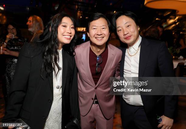 Awkwafina, Ken Jeong, and Jimmy O. Yang attend MPTF's 17th Annual Evening Before at Pacific Design Center on January 13, 2024 in West Hollywood,...