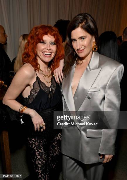 Natasha Lyonne and Kathryn Hahn attend MPTF's 17th Annual Evening Before at Pacific Design Center on January 13, 2024 in West Hollywood, California.