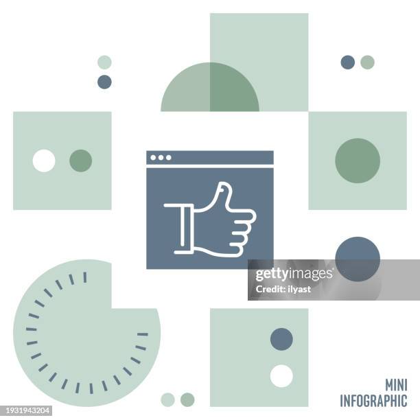 admiration mini infographic design - digitalization background stock illustrations