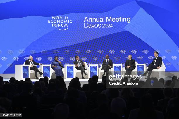 Colombian President Gustavo Petro, Dutch Prime Minister Mark Rutte, Microsoft founder Bill Gates, Rwandan President Paul Kagame and World Trade...