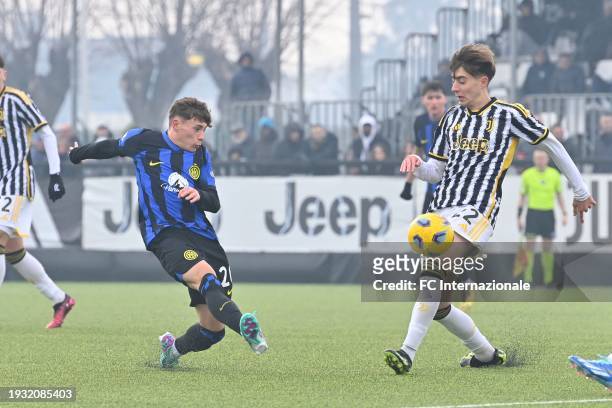 Riccardo Miconi of FC Internazionale U19 during the Primavera 1 match between Juventus U19 and FC Internazionale U19t at Juventus Center Vinovo on...