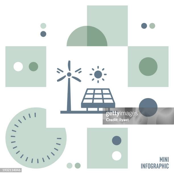 Alternative Energy Graphics Renewable Energy Mini Infographic Design High-Res Vector Graphic ...