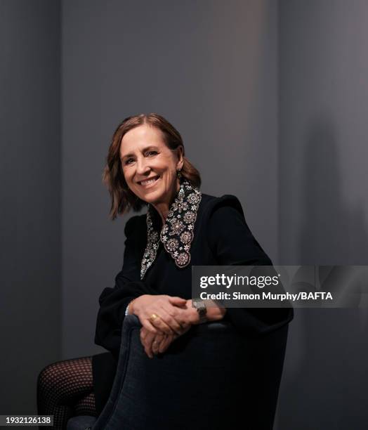 Broadcaster, journalist and novelist Kirsty Wark poses for a portrait shoot during the British Academy Scotland Awards at DoubleTree by Hilton on...