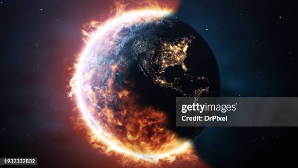 global warming problem concept - doomsday photos et images de collection