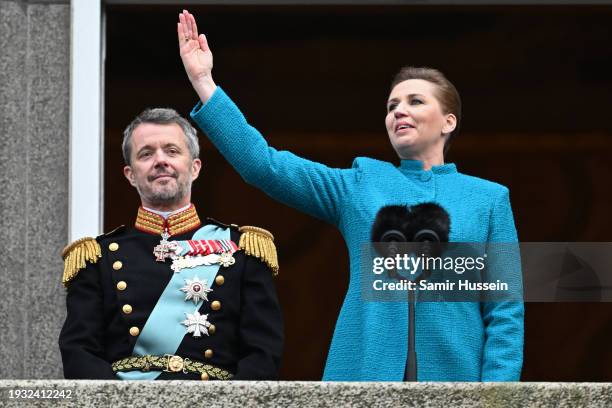 Prime Minister of Denmark Mette Frederiksen proclaims the succession of HM King Frederik X and HM Queen Mary of Denmark at Christiansborg Palace...