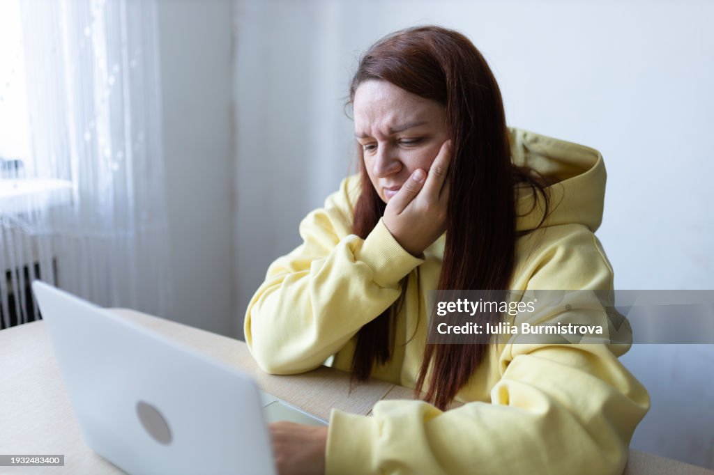 A woman with a toothache