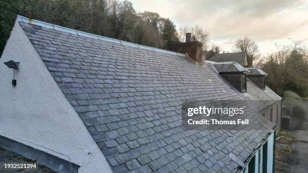 Slate Rooftops 664 Slate Roof Tiles Stock Photos, High-Res Pictures, and Images ...