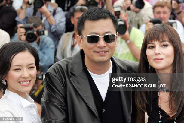 The President of the Jury of the 59th edition of the Cannes Film Festival Chinese director Wong Kar Wai poses with members of the Jury Chinese...