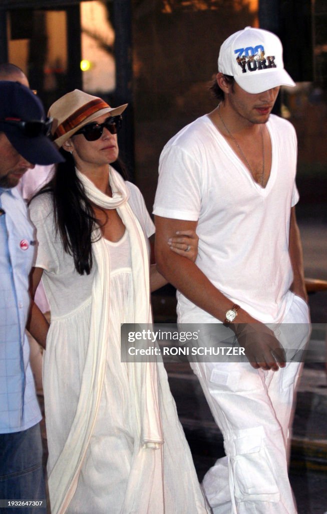 MIDEAST-ISRAEL-ENTERTAINMENT-RELIGION-KABBALAH-MOORE-KUTCHER