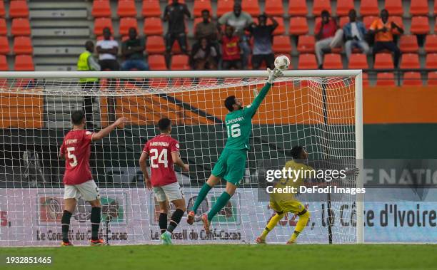 Mohamed Elsayed Mohamed Elshenawy of Egypt during the TotalEnergies CAF Africa Cup of Nations group stage match between Egypt and Mozambique at on...