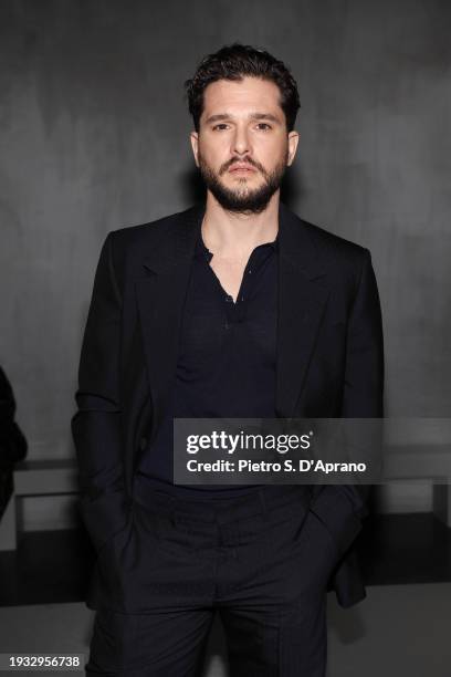 Kit Harington is seen front row during Fendi Fall/Winter 2024/2025 fashion show as part of the Milan Fashion Week on January 13, 2024 in Milan, Italy.