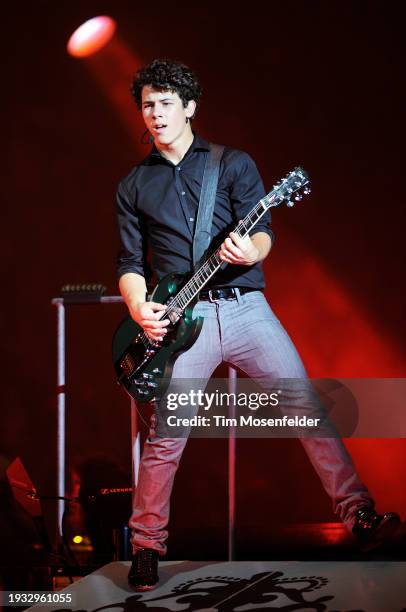 Nick Jonas of Jonas Brothers performs at HP Pavilion on August 3, 2009 in San Jose, California.