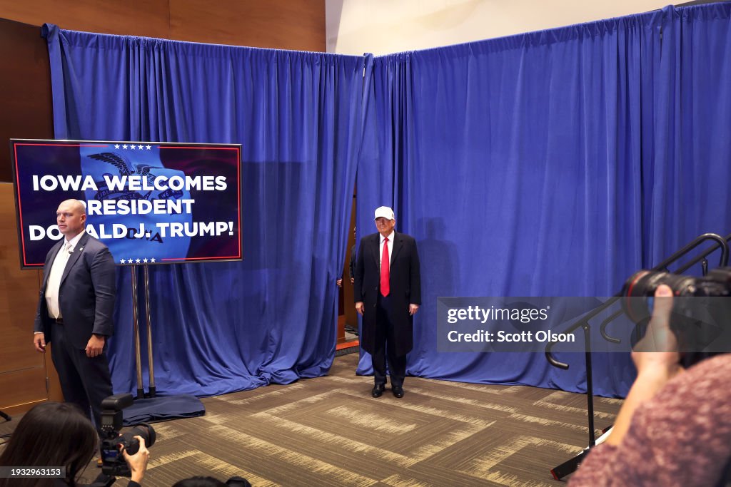 Donald Trump Holds Presidential Campaign Event In Indianola, Iowa
