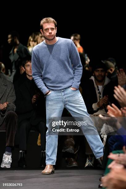 FAshion designer Jonathan Anderson at the JW Anderson fashion show during the Milan Menswear Fall/Winter 2024-2025 on January 14, 2024 in Milan,...