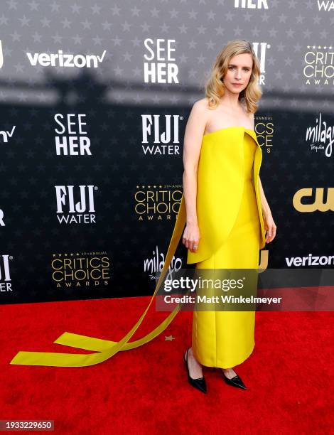 Brit Marling attends the 29th Annual Critics Choice Awards at Barker Hangar on January 14, 2024 in Santa Monica, California.