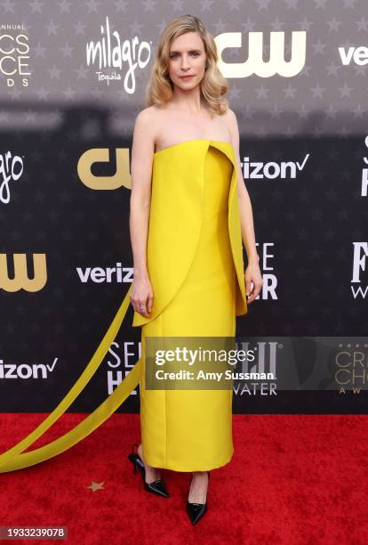 Brit Marling attends the 29th Annual Critics Choice Awards at Barker Hangar on January 14, 2024 in Santa Monica, California.