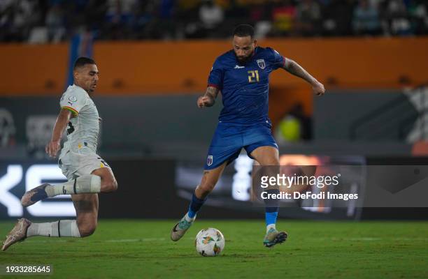 Tiago Manuel Dias Correia of Cap Verde during the TotalEnergies CAF Africa Cup of Nations group stage match between Ghana and Cape Verde at on...