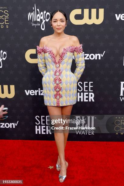 Ashley Madekwe attends the 29th Annual Critics Choice Awards at Barker Hangar on January 14, 2024 in Santa Monica, California.