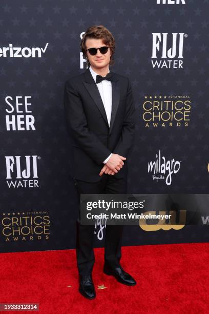 Joe Keery attends the 29th Annual Critics Choice Awards at Barker Hangar on January 14, 2024 in Santa Monica, California.